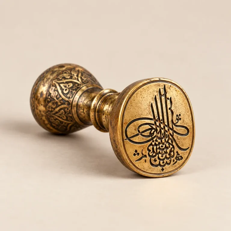Monogram ve özel işaret kazımasına uygun metal damga yüzeyinin tekil galeri görseli.