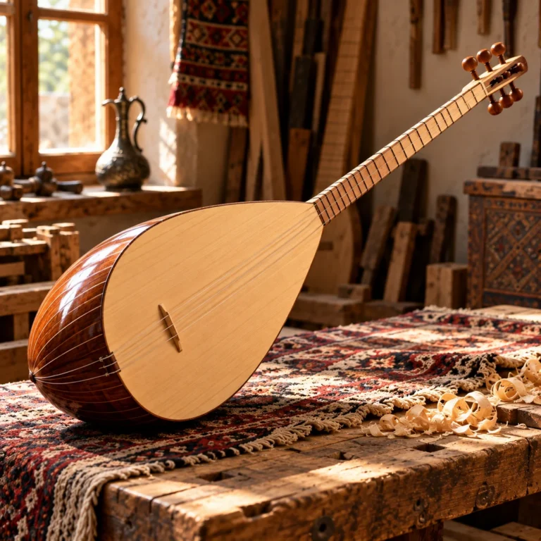 Türk dünyası kopuz/komuz ailesini temsil eden telli çalgı.