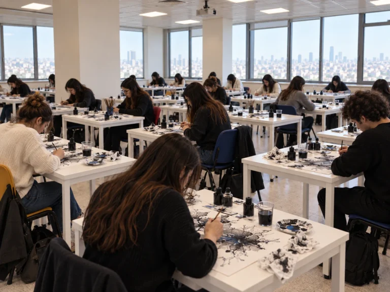 İstanbul Gelişim Üniversitesi J Blok Çizim Atölyesi'nde gerçekleştirilen Lavi Atölyesi'nden görünüm 4